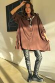 Suki Pleat Back Blouse Chocolate /12=